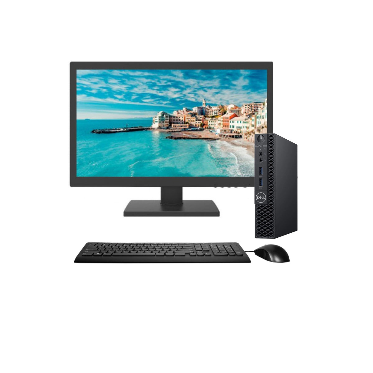 KIT MONITOR + MINI PC Dell Optiplex 3060 Micro WiFi (i5-8va 8GB