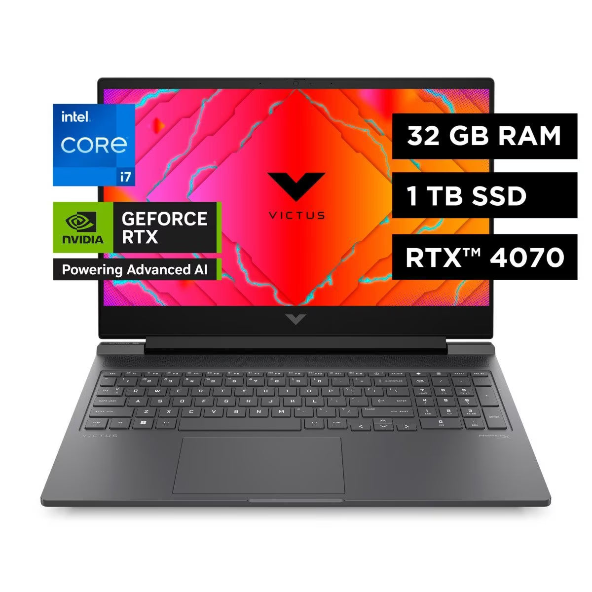 Notebook Gamer HP Victus 16-r1016la 16.1" | i7-14va | 32GB | 1TB SSD | RTX 4070 8GB Video | W11 | Open Box