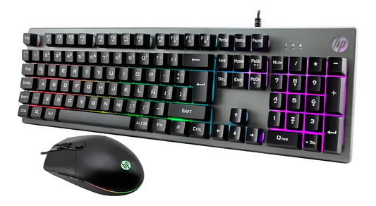 KIT MOUSE + TECLADO GAMER USB HP KM300F | Conexión USB | Iluminación LED | Nuevo