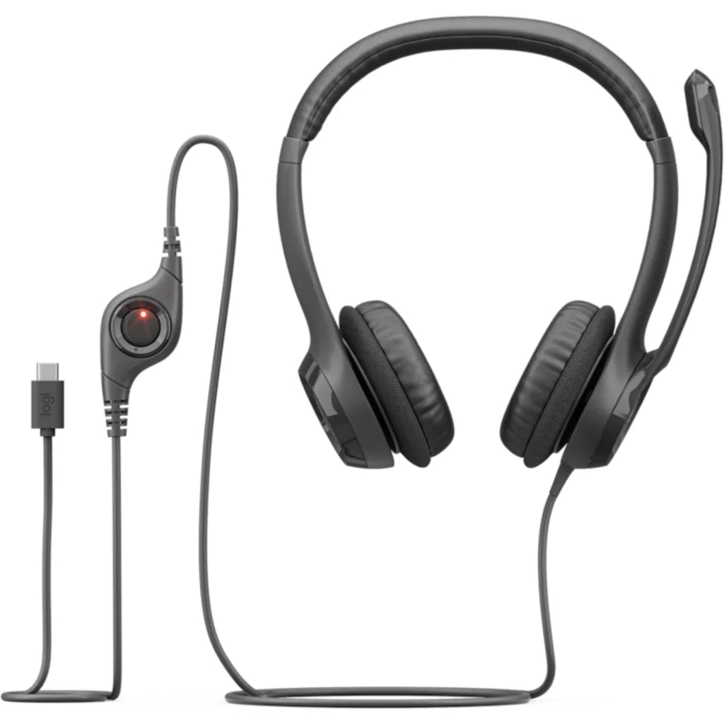 Audífonos Logitech H390 USB-C Conectividad Alámbrica con Micrófono Negro - Nuevo