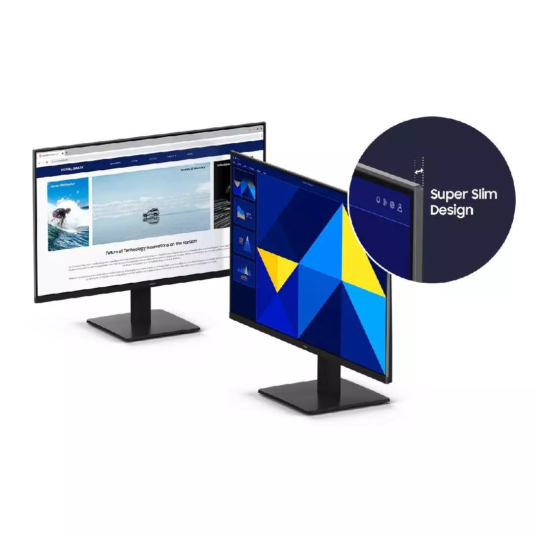 MONITOR Samsung LS24D300GALXZS 24" (Plano) - Full HD (1920x1080) - 5 ms - 100 Hz - IPS - VESA (HDMI/VGA) - Nuevo