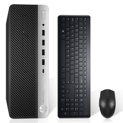 PC HP ProDesk 600 G3 SFF (i7-6ta 8GB 256GB SSD) + Teclado & Mouse Reacondicionado Grado A