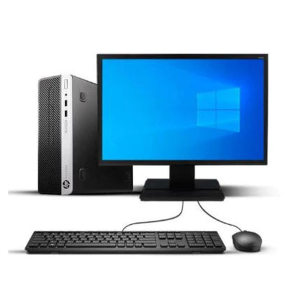 KIT MONITOR + PC HP PRODESK 400 G4 SFF (i5-7ma 8GB 512GB SSD) + Teclado & Mouse Reacondicionado Grado A