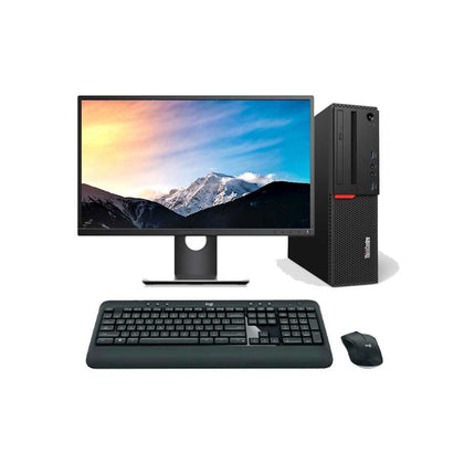 KIT MONITOR + PC LENOVO ThinkCentre M700 SFF (i5-6ta 8GB 256GB SSD) - Reacondicionado Grado A