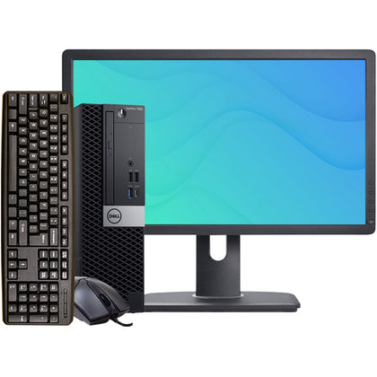 KIT MONITOR +  PC DELL Optiplex 7070 SFF (i7-9na 16GB 500GB) + Teclado & Mouse Reacondicionado Grado A