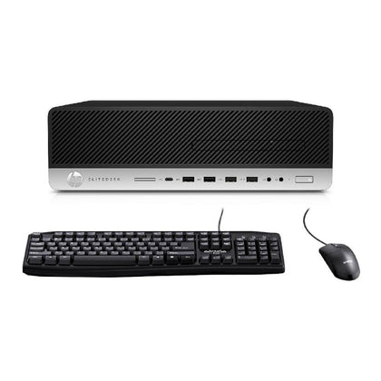 PC HP Elitedesk 800 G4 SFF (i5-8va 16GB 512GB SSD) + Teclado & Mouse Reacondicionado Grado A