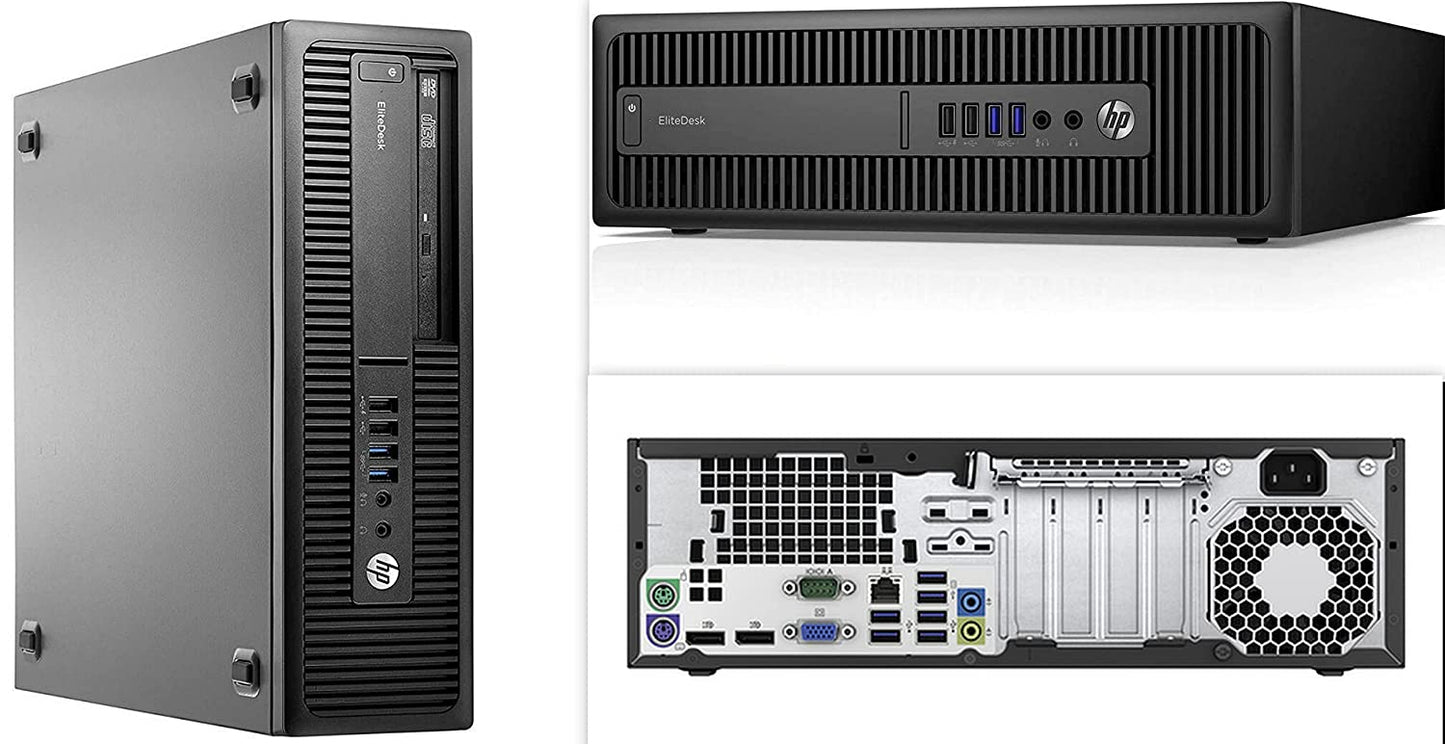 KIT MONITOR + PC HP EliteDesk 800 G2 SFF | Intel Core i7 6ª Gen | 8GB RAM | 500GB HDD | W10 | Reacondicionado Grado A