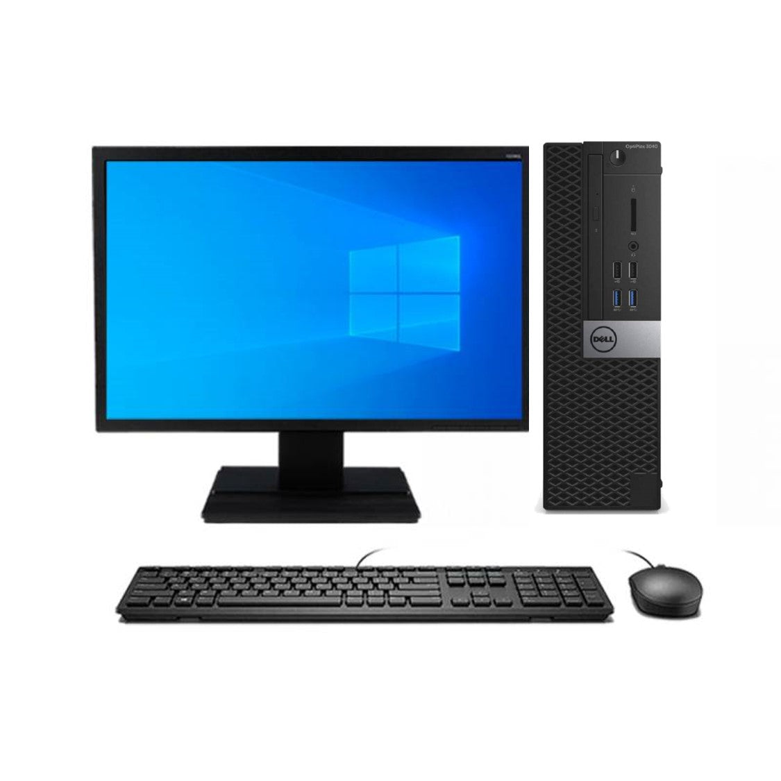 COMBO MONITOR + PC Desktop Dell Optiplex 3040 (i3-6ta 8GB 240GB SSD) Reacondicionado Grado A
