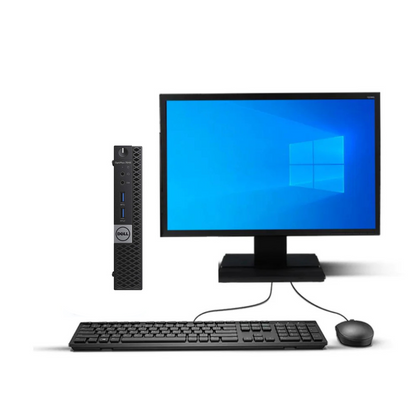 KIT MONITOR + MINI PC DELL Optiplex 7040 Micro (i5-6ta 8GB 500GB) + Teclado & Mouse Reacondicionado Grado A