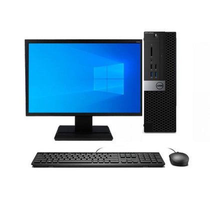 KIT MONITOR + PC DELL 7050 SFF i5-6ta 8GB 256GB SSD + Teclado & Mouse Reacondicionado Grado A