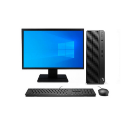 KIT Monitor + PC Desktop HP 280 G3 SFF (i5 8GB 1TB) + Teclado & Mouse Reacondicionado Grado A