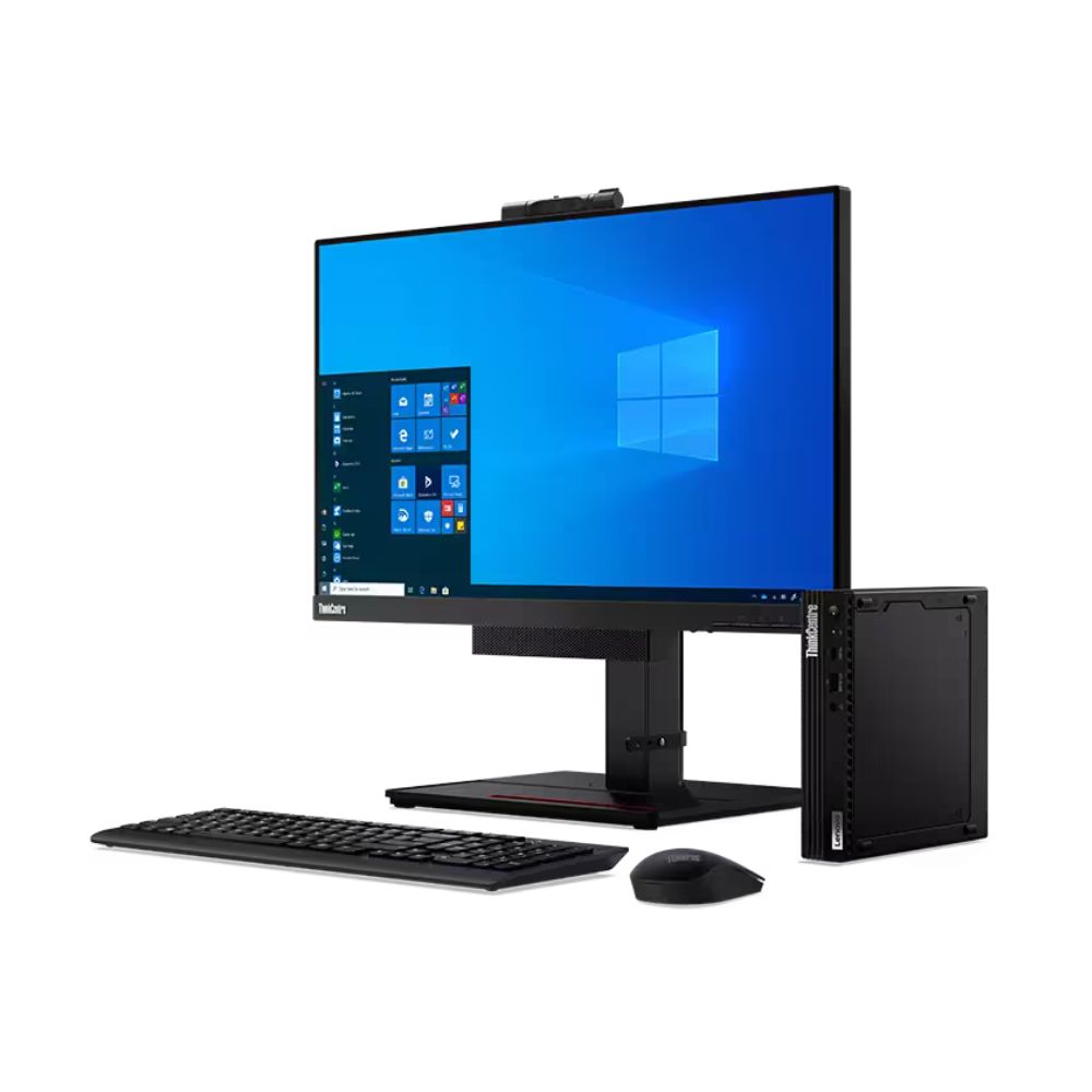 KIT MONITOR + MINI PC Lenovo Thinkcentre M75Q GEN 2 (AMD RYZEN 5 PRO 4650 16GB 1TB SSD) - Reacondiconado Grado A