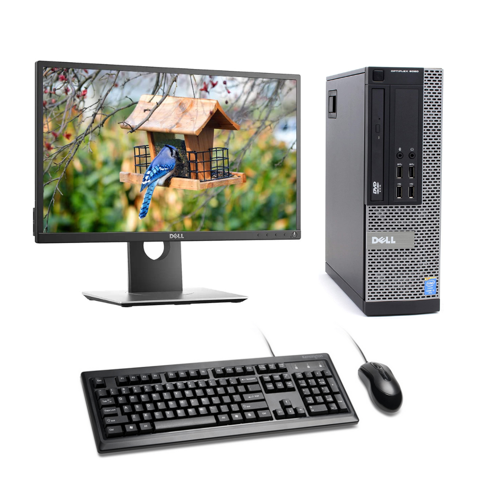 KIT Monitor + PC Dell Optiplex 9020 SFF (i7-4790, 8GB RAM, 500 GB) Reacondicionado Grado A