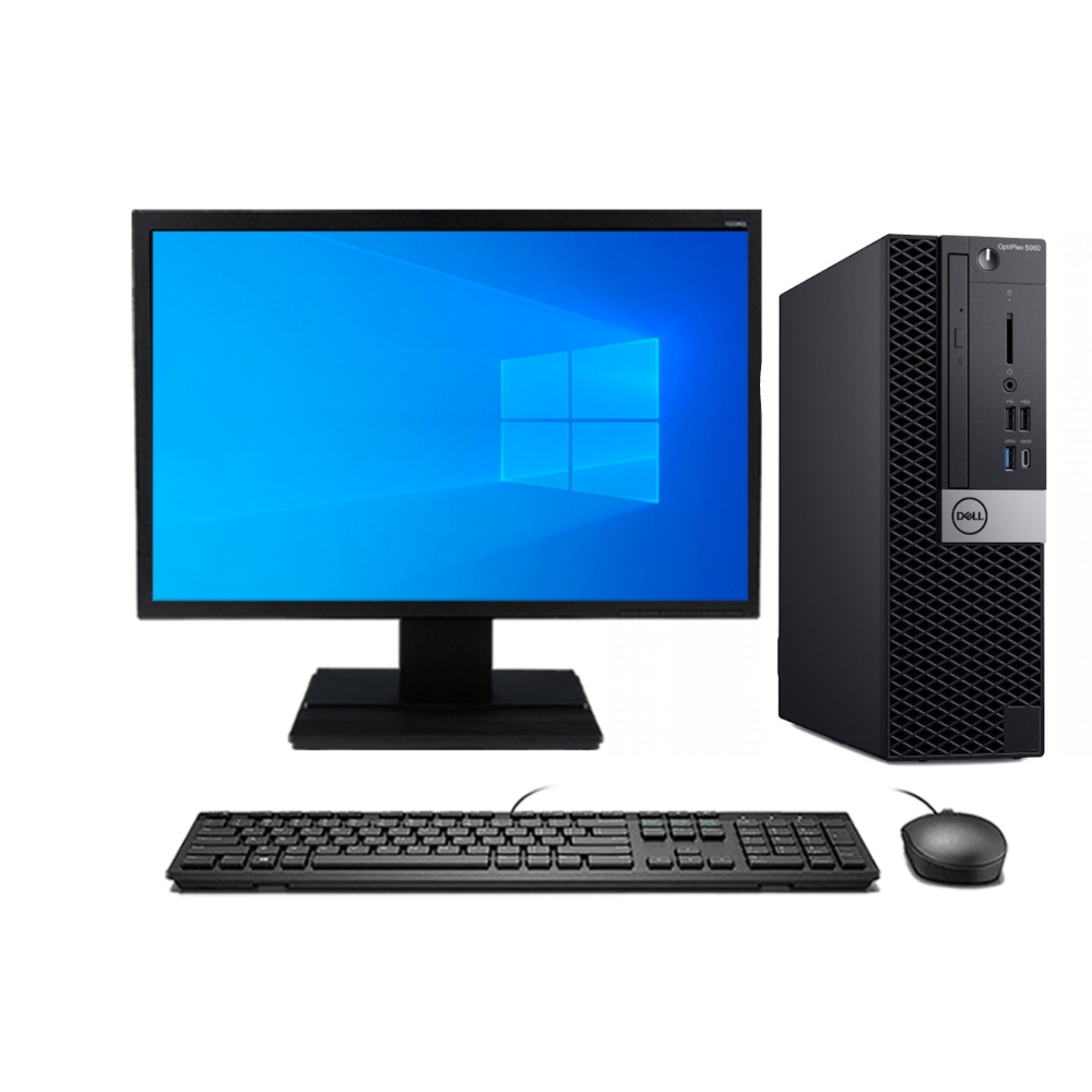 COMBO MONITOR + PC Desktop Dell Optiplex 5060 (i7-8va 16GB 240GB SSD) Reacondicionado Grado A