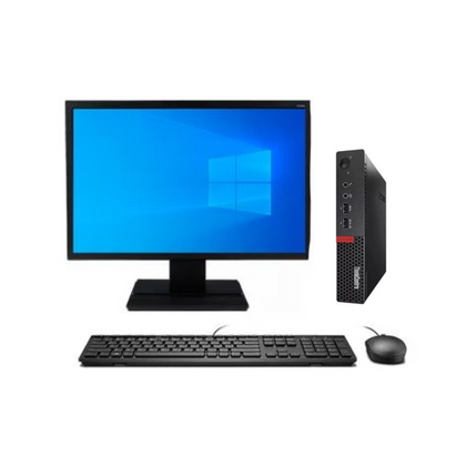 KIT MONITOR + MINI PC LENOVO ThinkCentre M920Q TFF (i5-8va 32GB 1TB SSD) - Reacondicionado Grado A