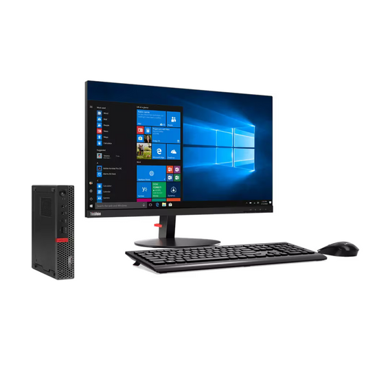 KIT MONITOR + MINI PC LENOVO ThinkCentre M920q TFF | Intel Core i5 8ª Gen | 8GB RAM | 256GB SSD | W11 | Reacondicionado Grado A