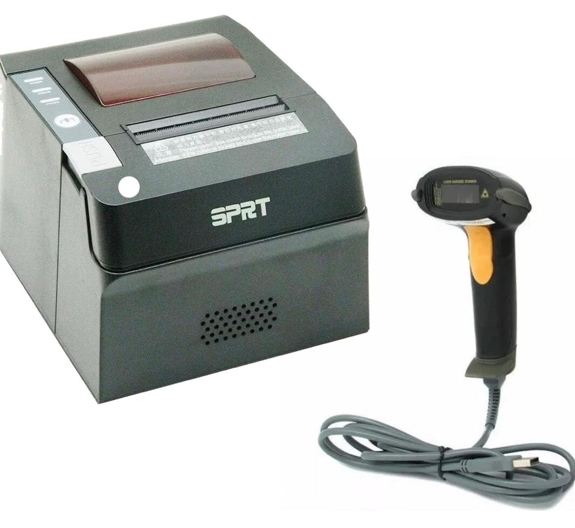 Kit Impresora Térmica POS 80mm USB + Lector Código de Barra Láser - Nuevo