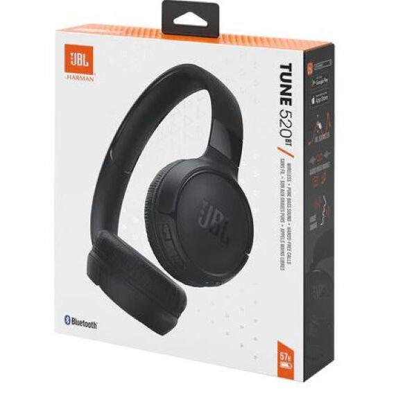 Audífonos On-Ear JBL Tune 520BT Bluetooth Black (JBLT520BTBLK) - Nuevo