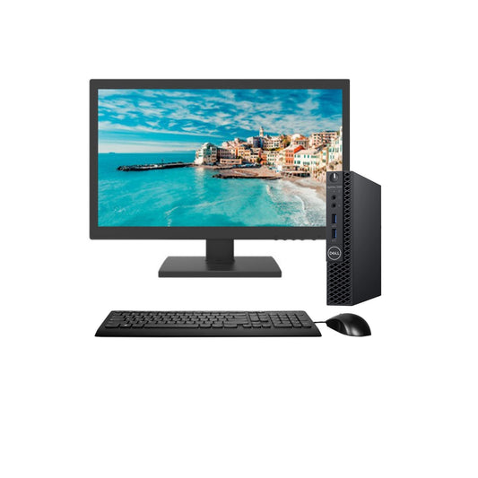 KIT MONITOR + MINI PC Dell Optiplex 3060 Micro (i5-8va 8GB RAM 500GB) - Reacondicionado Grado A