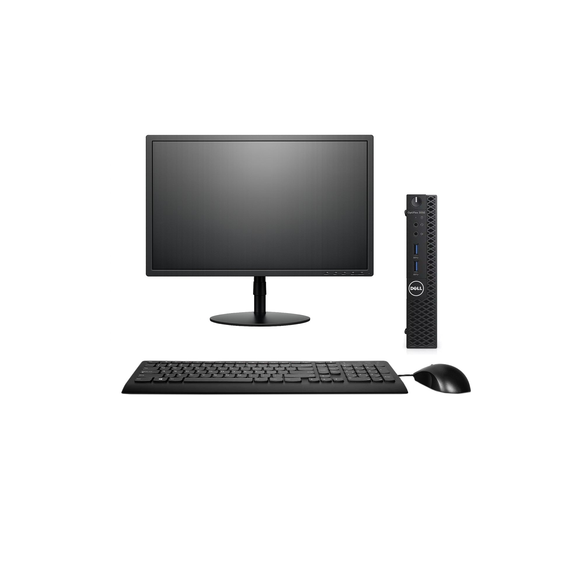 KIT MONITOR + MINI PC DELL OptiPlex 3050 MFF | Intel Core i5 6ª Gen | 8GB RAM | 256GB SSD | W10 | Reacondicionado Grado A