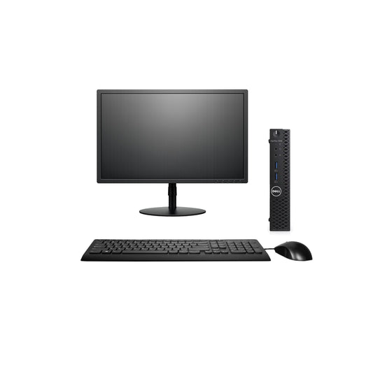KIT MONITOR + MINI PC DELL OptiPlex 3050 MFF | Intel Core i5 6ª Gen | 8GB RAM | 256GB SSD | W10 | Reacondicionado Grado A