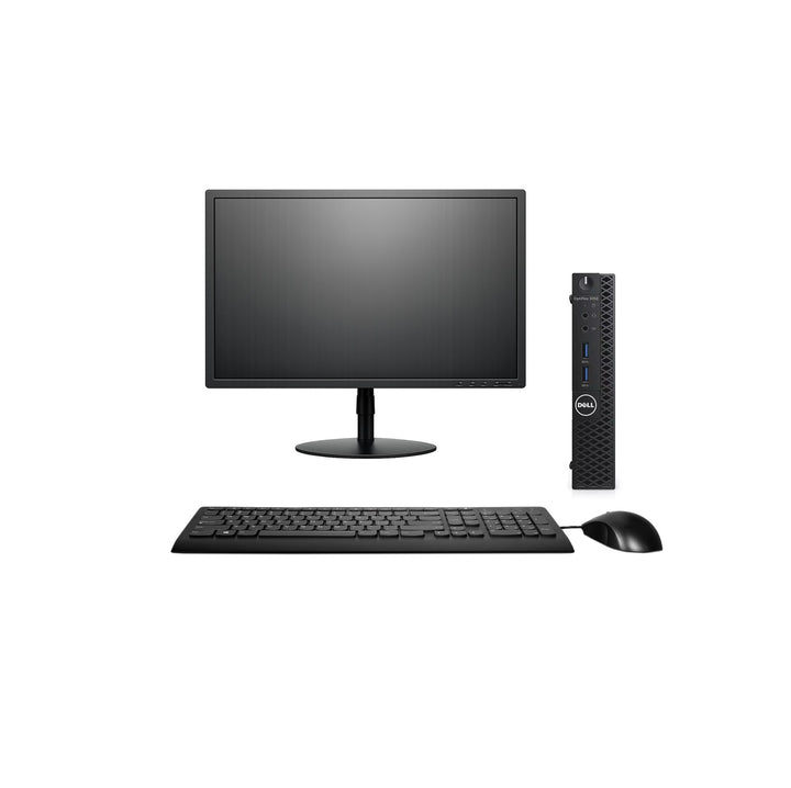 KIT MONITOR + MINI PC DELL OptiPlex 3050 MFF | Intel Core i5 6ª Gen | 8GB RAM | 256GB SSD | W10 | Reacondicionado Grado A