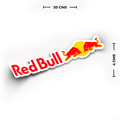Red Bull Largo Sticker Vinil Adhesivo Auto Pegatina 20cm (Se pega por fuera)