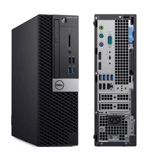 PC DELL Optiplex 7070 SFF (i7-8va 8GB 256GB SSD) + Teclado & Mouse Reacondicionado Grado A