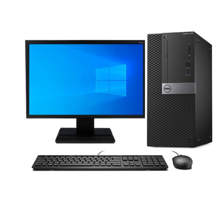 KIT MONITOR + PC DELL Optiplex 7090 TWR (i5-10ma 16GB 512GB SSD) + Teclado & Mouse Reacondicionado Grado A