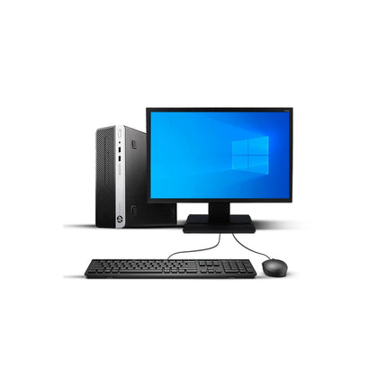 Combo PC Desktop HP Prodesk 400 G5 SFF (i5 8GB 1TB HDD + 128GB SSD) Monitor + Teclado & Mouse Reacondicionado Grado A