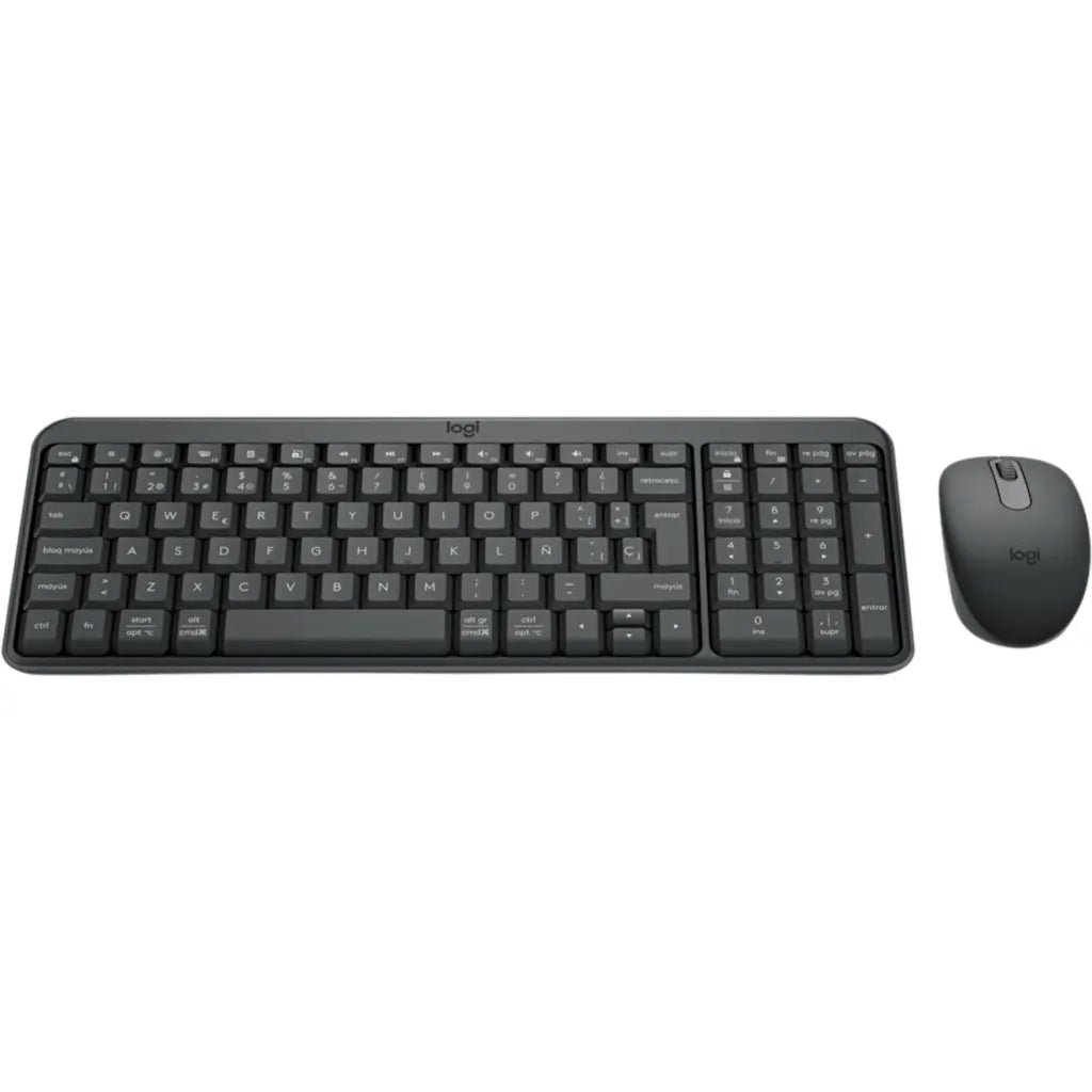 Kit Teclado Mouse Inalámbrico Logitech MK250 Compact, Qwerty Bluetooth Grafito - Nuevo