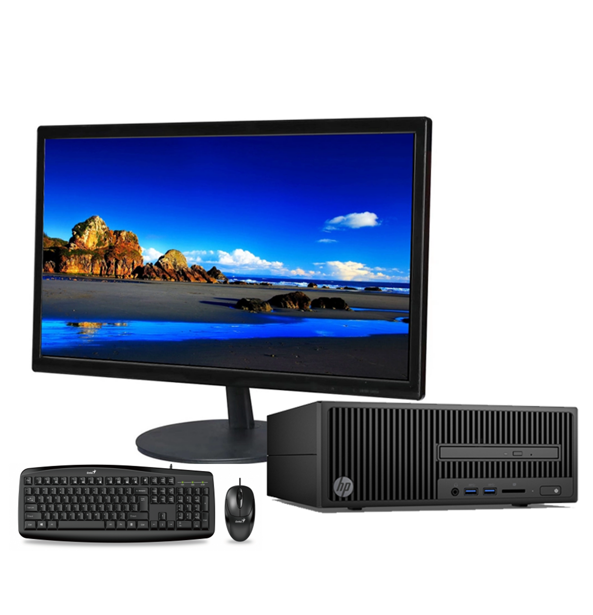Kit Monitor + PC HP 280 G2 SFF (i5 8GB 1 TB) Reacondicionado Grado A