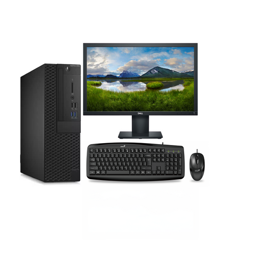 KIT MONITOR + PC DELL OptiPlex 3050 SFF | Intel Core i5 6ª Gen | 8GB RAM | 256GB SSD | W10 | Reacondicionado Grado A