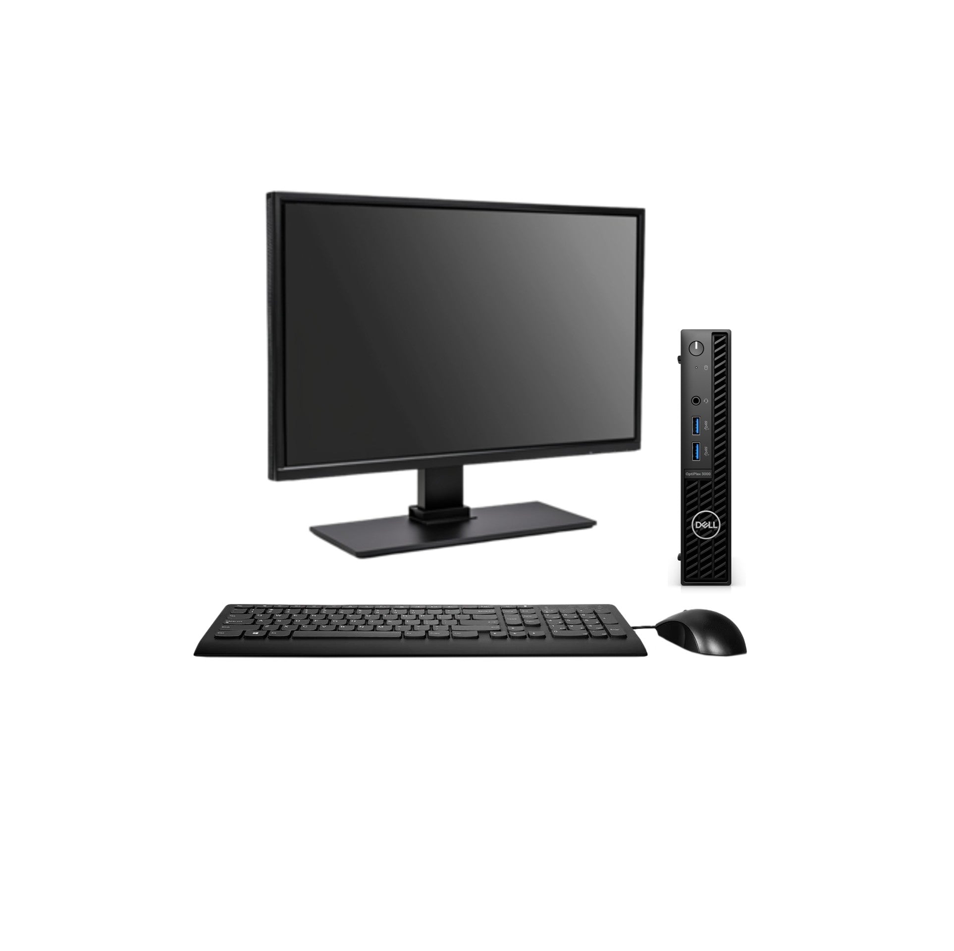 KIT MONITOR + MINI PC DELL OptiPlex 3000 MFF | Intel Core i5 12ª Gen | 8GB RAM | 256GB SSD | W11 | Reacondicionado Grado A