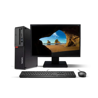 KIT MONITOR + PC LENOVO ThinkCentre M725s SFF (Ryzen 7 Pro 2700 16GB 512GB SSD) + NVIDA GEFORCE GT730 (2GB VIDEO) + Teclado & Mouse Reacondicionado Grado A