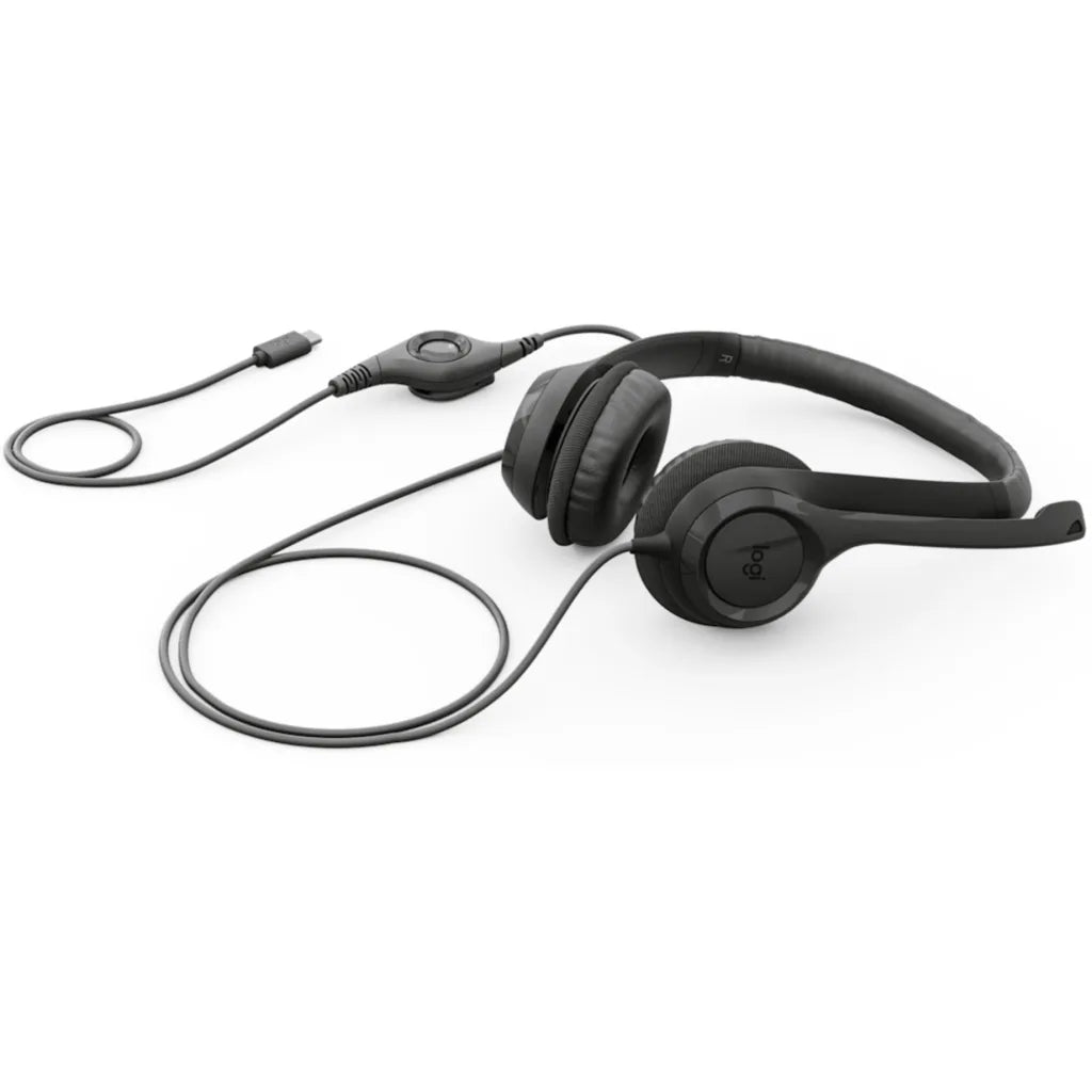 Audífonos Logitech H390 USB-C Conectividad Alámbrica con Micrófono Negro - Nuevo