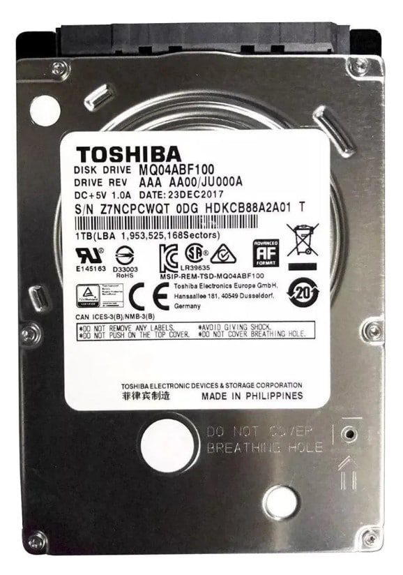 Disco Duro  1TB SATA 2.5" Reacondicionado