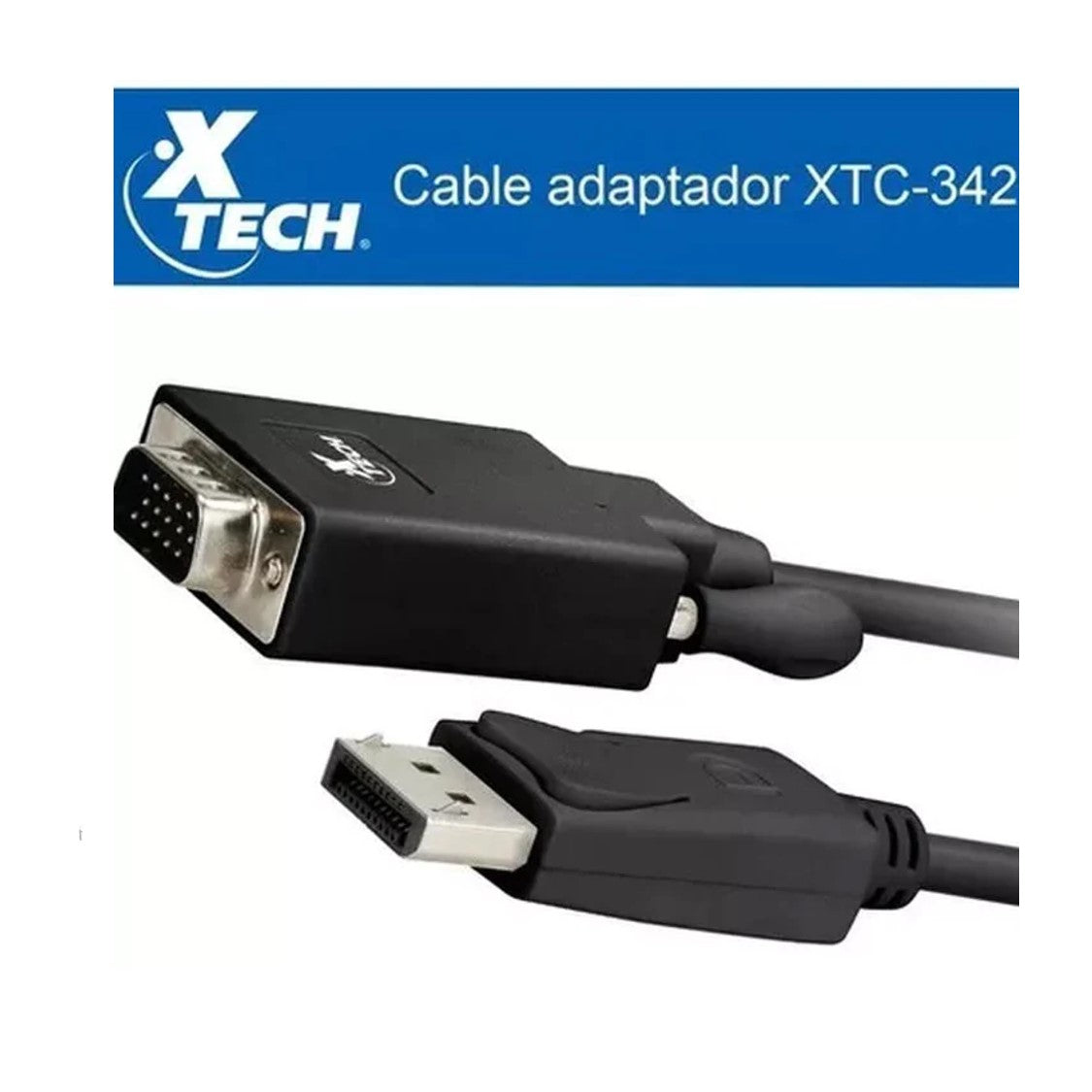Cable Adaptador Xtech Display Port Macho a VGA Macho 1.8 Metros