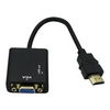 Adaptador HDMI a VGA Con Cable De Audio 3.5Mm en Caja