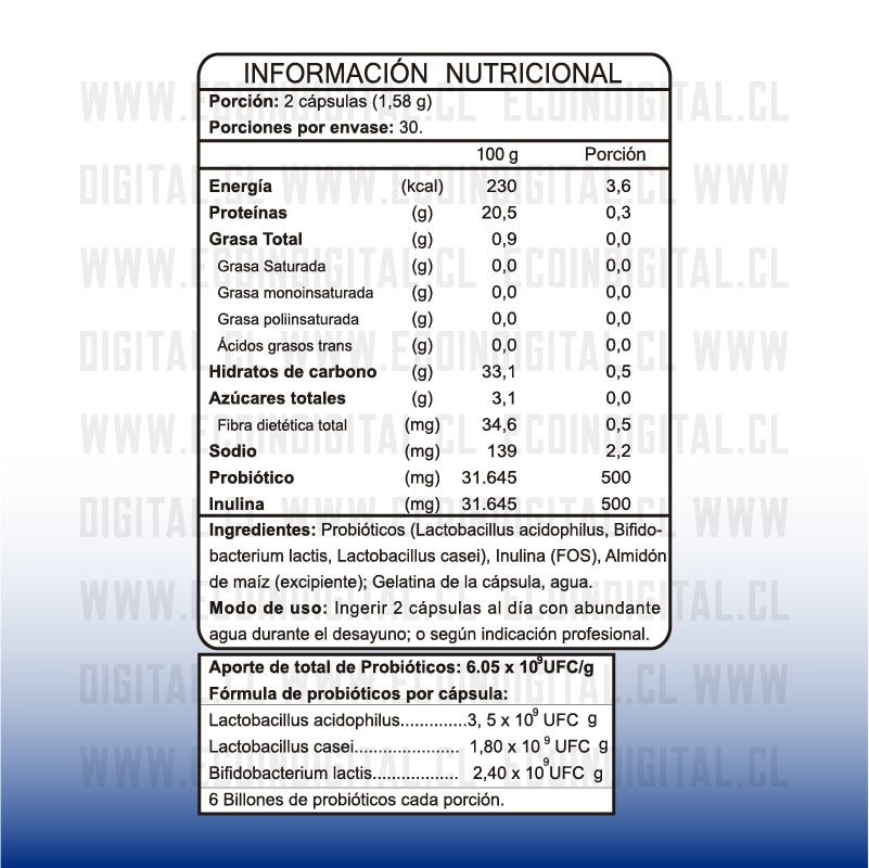Probiotico 60 Capsulas 650 Mg FNL