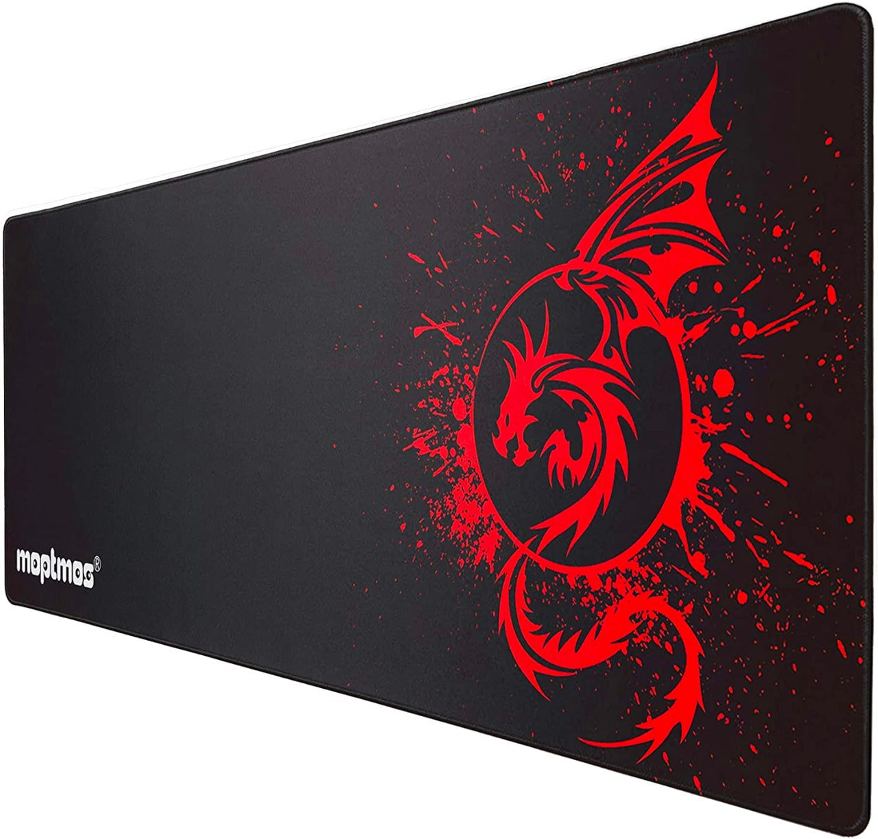 Mouse Pad Gamer Fly Dragon Negro Rojo Largo 80x30x02 cm