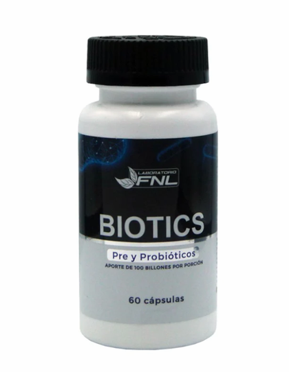 Biotics - PRE Y PROBIOTICOS PREMIUM 100 Billones - 60 cápsulas FNL